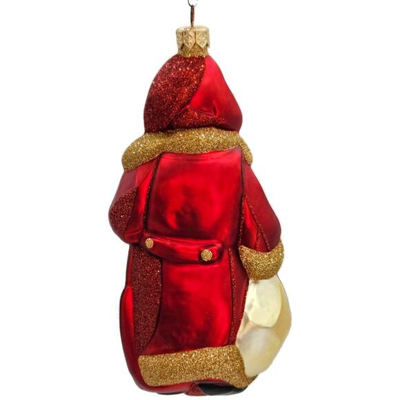 Patricia Breen Cubist Santa Claus Red Gold Accent Cubism Art Christmas Ornament - Picture 9 of 11